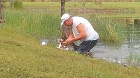 佛罗里达州一名男子从鳄鱼手中救出小狗后大声疾呼