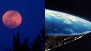 血腥的月亮完全放在平坦的地球理论上