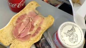 想要“适当的食物”的乘客得到了有史以来最可悲的培根三明治
