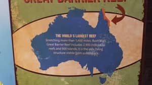 人们无法在美国动物园覆盖澳大利亚的这张地图
