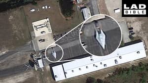 该Google Maps图像是否显示了坐在停车场的全新Hypersonic SR-72美国间谍飞机？