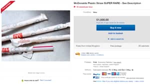 有人在eBay上销售麦当劳的塑料稻草1000英镑