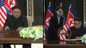 金正恩（Kim Jong-un）试图避免在与特朗普会面时被笔中毒