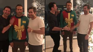 休·杰克曼（Hugh Jackman）和杰克·吉伦哈尔（Jake Gyllenhaal）在瑞安·雷诺兹（Ryan Reynolds）上玩有趣的恶作剧