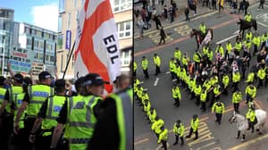 昨天没有许多EDL成员转向他们的曼彻斯特抗议