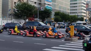 马里奥卡丁车迷可以在日本的任天堂风格的卡丁车开车旅行