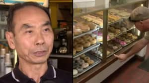 客户急于在加利福尼亚州购买甜甜圈，所以店主可以探望生病的妻子