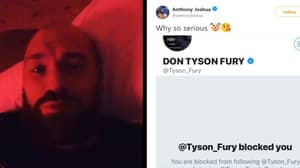 泰森·弗瑞(Tyson Fury)在推特(Twitter)上对安东尼·乔舒亚(Anthony Joshua)进行了粗暴的斥责，并对他进行了封杀