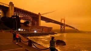 加利福尼亚大火引起旧金山橙色