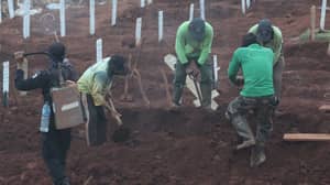 在爪哇挖坟墓时，人们被发现没有戴口罩