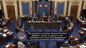 美国参议院宣布唐纳德·特朗普的第二次弹劾是符合宪法的
