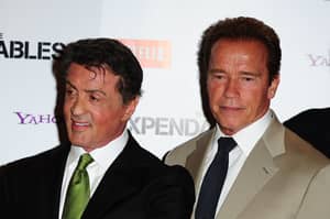 Sly Stallone和Arnold Schwarzenegger在圣诞节那天闲逛