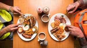 威尔士警察从英式早餐图片中的素食主义者面临反光