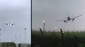 视频显示飞机在飓风ophelia期间制作戏剧性着陆