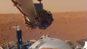 NASA Insight Probe的新扣除显示火星的令人惊叹的景象