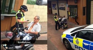 移动踏板车驾驶养老金领取者被拒绝了Maccies，然后被警察逮捕了