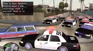 盖伊使用“真正的LAPD”战术来玩'GTA San Andreas'，混乱随之而来