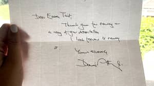 David Attenborough向送他论文的学生发送手写信