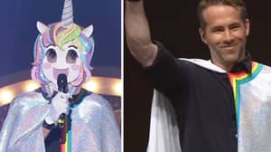 Ryan Reynolds在Rainbow Unicorn Suits中击晕韩国歌唱比赛