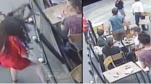 在CCTV击中咖啡厅外的女性被判入狱