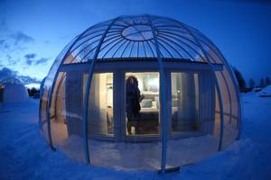 北极圈'雪球'是一个冬季逃生的完美