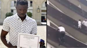 一位爬上建筑物去救一个孩子的英雄成为了法国公民