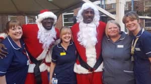 Stormzy和Idris Elba打扮成圣诞老人，在医院探望孩子们