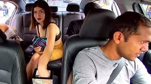 录像显示女人大胆地偷走了Uber出租车司机的技巧