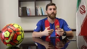 莱昂内尔·梅西（Lionel Messi）看起来像否认声称他相似