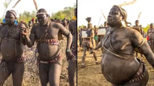 部落内部竞争成为村里最胖的人的头衔