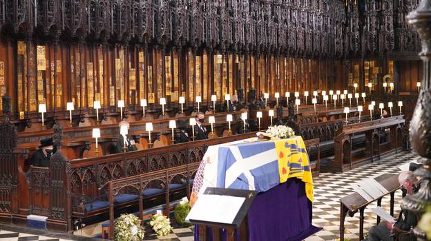 菲利普亲王被安葬在温莎的圣乔治教堂