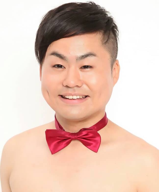 Kazuhisa Uekusa以他的裸露桌布技巧进入了英国获得人才的半决赛。学分：Asiawire/Uekusa先生“width=