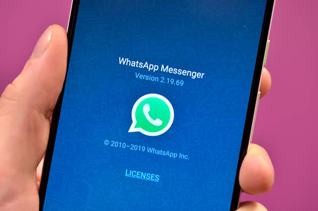 WhatsApp鼓励所有用户更新其应用程序。信用：PA