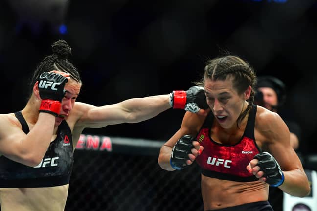 Joanna Jedrzejczyk在最近的UFC回合中遭受了一些可怕的伤害。信用：PA