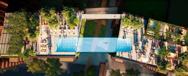 根据开发人员的说法，游泳池将使游泳者觉得自己浮动”。信用：使馆花园