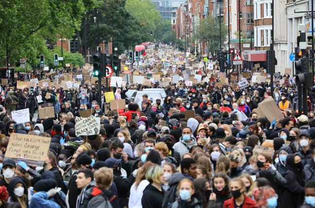伦敦的抗议者。信用：PA