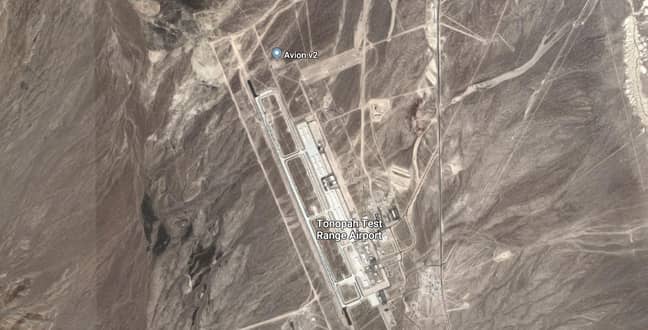 托诺帕试验场机场。信贷:谷歌地图
