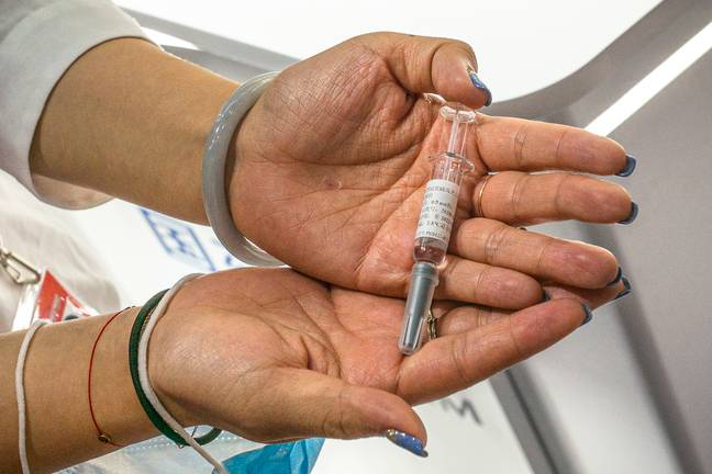一种剂量的Sinovac疫苗，即在测试中。信用：PA