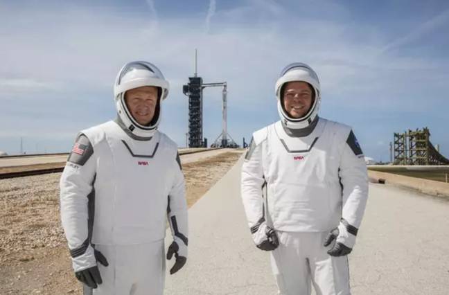 美国宇航局宇航员道格拉斯赫利（左）和罗伯特Behnken。信用：PA