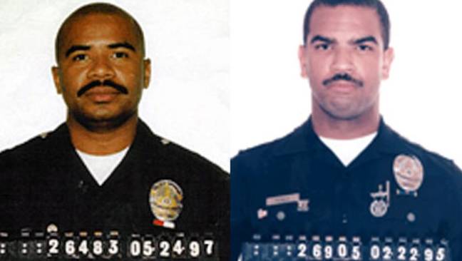 大卫·麦克（David Mack）和拉斐尔·佩雷斯（Rafael Perez）。学分：LAPD