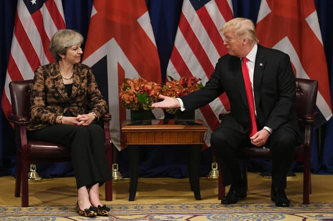 当英国总理去年访问美国时，两人见面。信用：PA