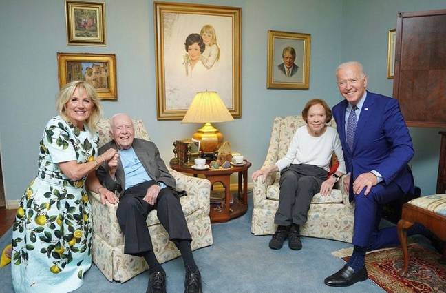 Joe Biden和Wife Jill已被品牌“巨人”。信贷：Jimmy Carter总统图书馆