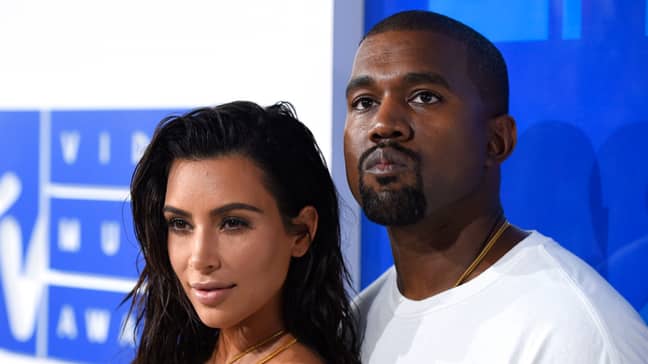 金·卡戴珊（Kim Kardashian）和坎耶·韦斯特（Kanye West）在纽约获得了MTV视频音乐奖。信用：PA