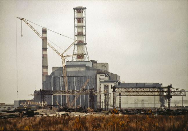 切尔诺贝利电厂的第4号反应堆。信用：PA