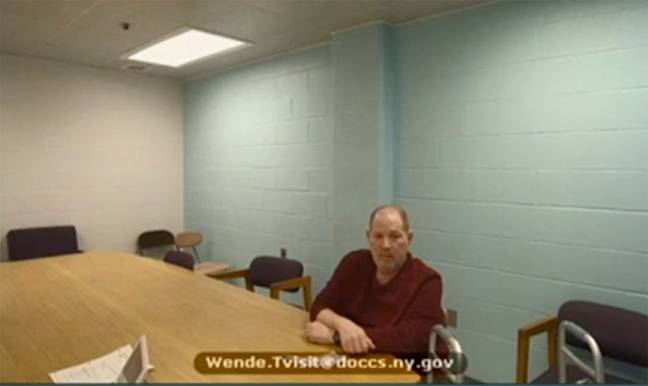 Weinstein通过监狱的视频链接出现在法庭上。信用：PA