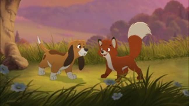 Vixey和Luna的纽带类似于迪士尼电影《狐狸与猎犬》。信用：沃尔特·迪斯尼