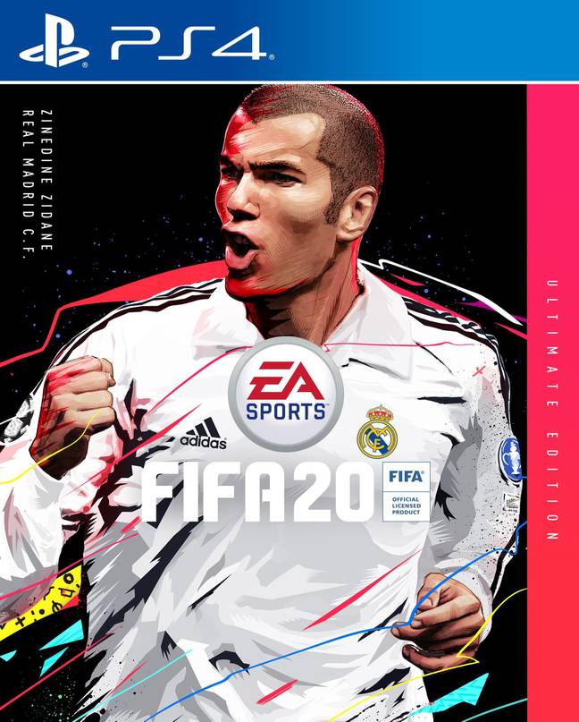 Zidane在FIFA 20 Ultimate Edition的封面上：EA Sports