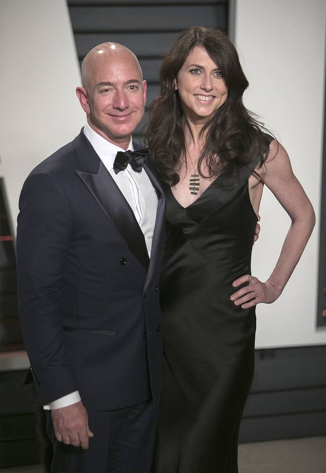 麦肯齐·斯科特（Mackenzie Scott）与她的前夫杰夫·贝佐斯（Jeff Bezos）在2019年。信贷：PA