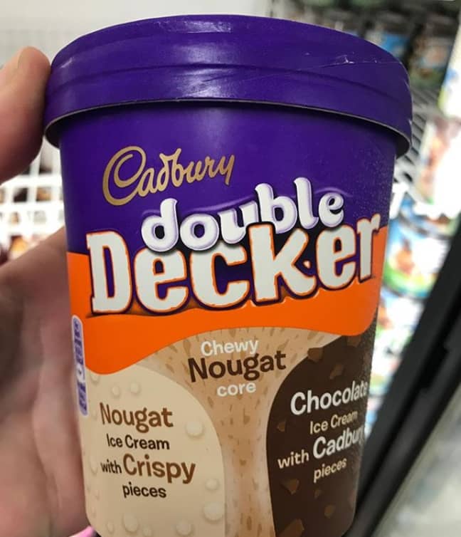 新的双层冰淇淋是在阿斯达发现的。图片来源：Kev的零食评论/Instagram