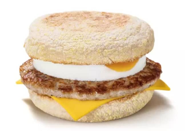 麦当劳最近分享了其香肠和鸡蛋麦克穆芬的食谱。信用：麦当劳